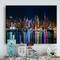Designart - New York Midtown Night Panorama - Extra Large Canvas Art Print